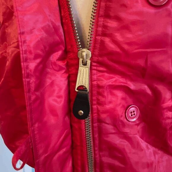 Baby Noiz Cropped Puffer Jacket Bright Red Softside Hooded M - Picture 9 of 10